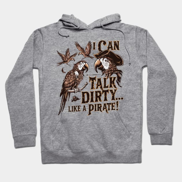 Talk like pirate cute parrot Hoodie by zoelewi